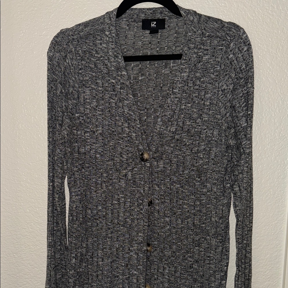 Gray Button-Up Cardigan